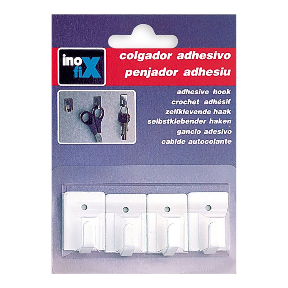 COLGADOR ADHESIVO BLANCO 2019-2-001 (BLISTER 4 unid.) INOFIX gallery 0