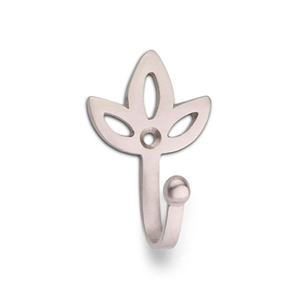 COLGADOR DE LATON MODELO TULIPAN NIQUEL SATINADO (BLISTER)