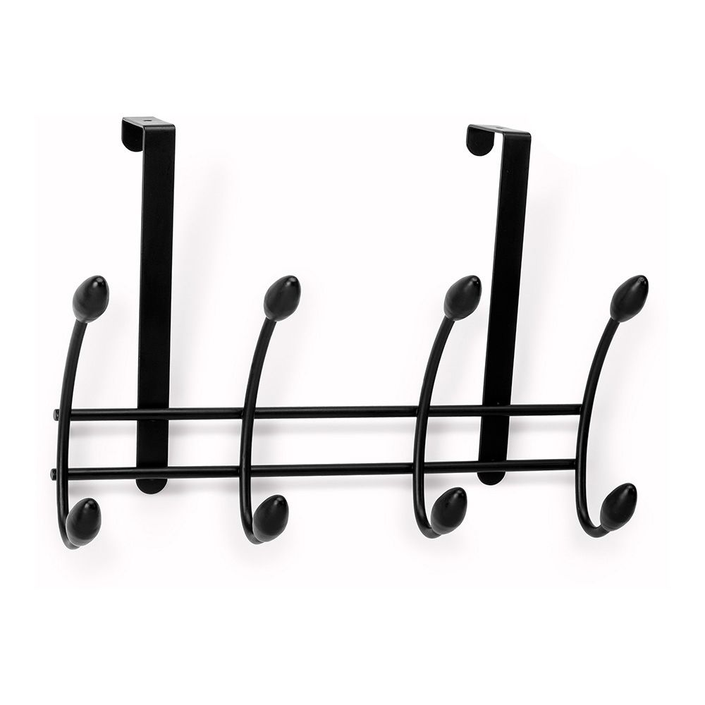 COLGADOR SOBREPUERTA NEGRO (BLISTER), 208 x 306 x 109 mm