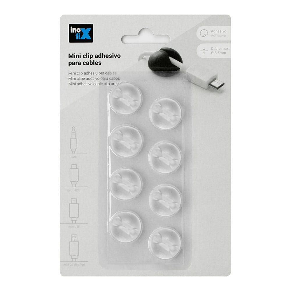 MINI CLIP ADHESIVO PARA CABLES TRANSPARENTE INOFIX gallery 0