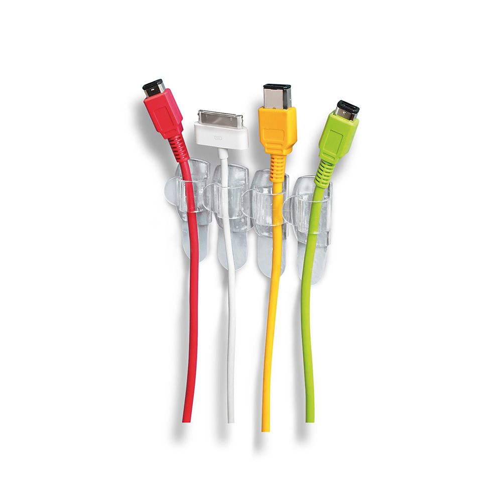 COMMAND CLIPS REDONDOS PARA CABLES, TRANPARENTES, 19 x 32 x 13 mm, 4 uds + 5 TIRAS, 17017CLR gallery 0