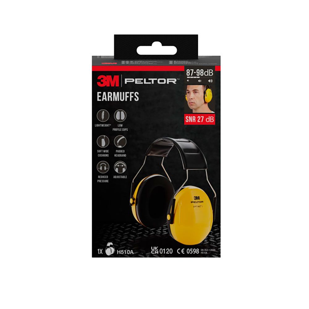 PROTECTOR AUDITIVO ACOLCHADO (87-98 dB). SNR: 27dB, AMARILLO gallery 0