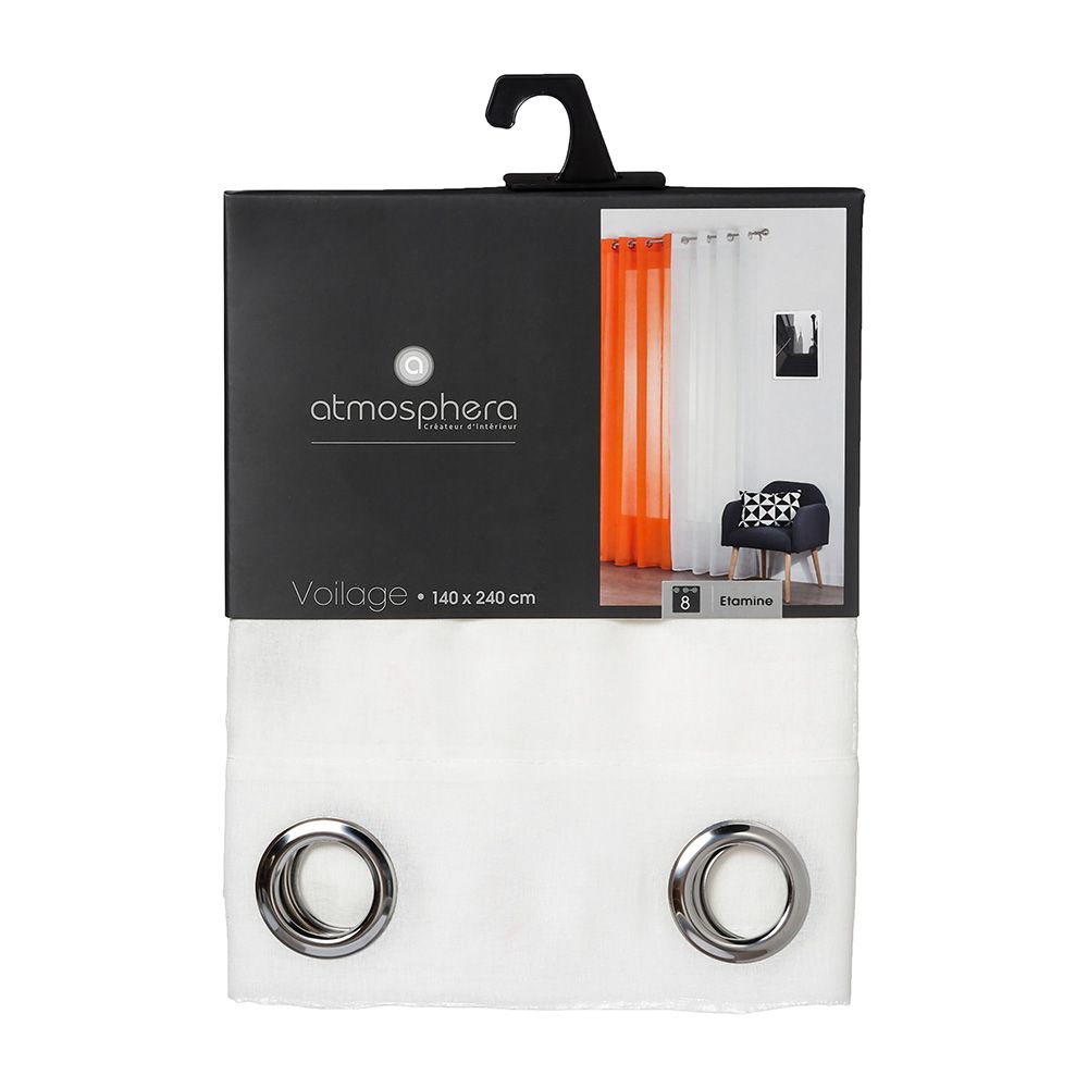 VISILLO CON OLLAOS COLOR BLANCO ROTO 140 x 240 cm gallery 0