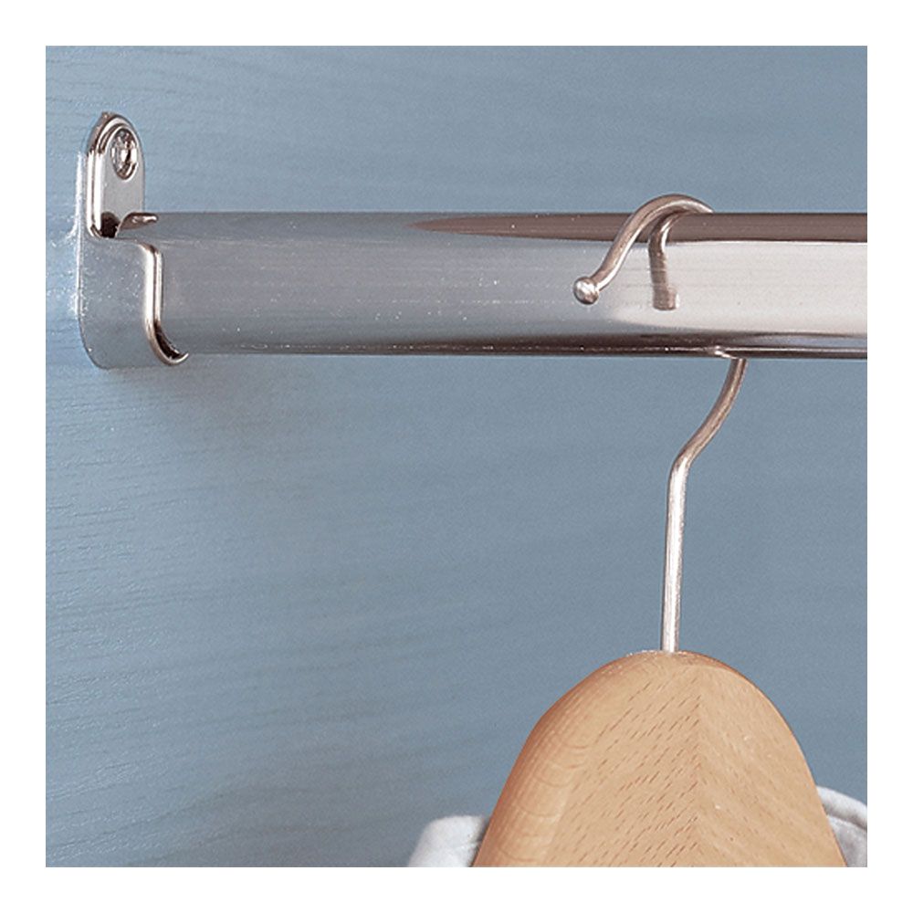 2 unid. SOPORTE ARMARIO ENTRE PAREDES OVALADO CROMADO CINTACOR - STORPLANET gallery 0