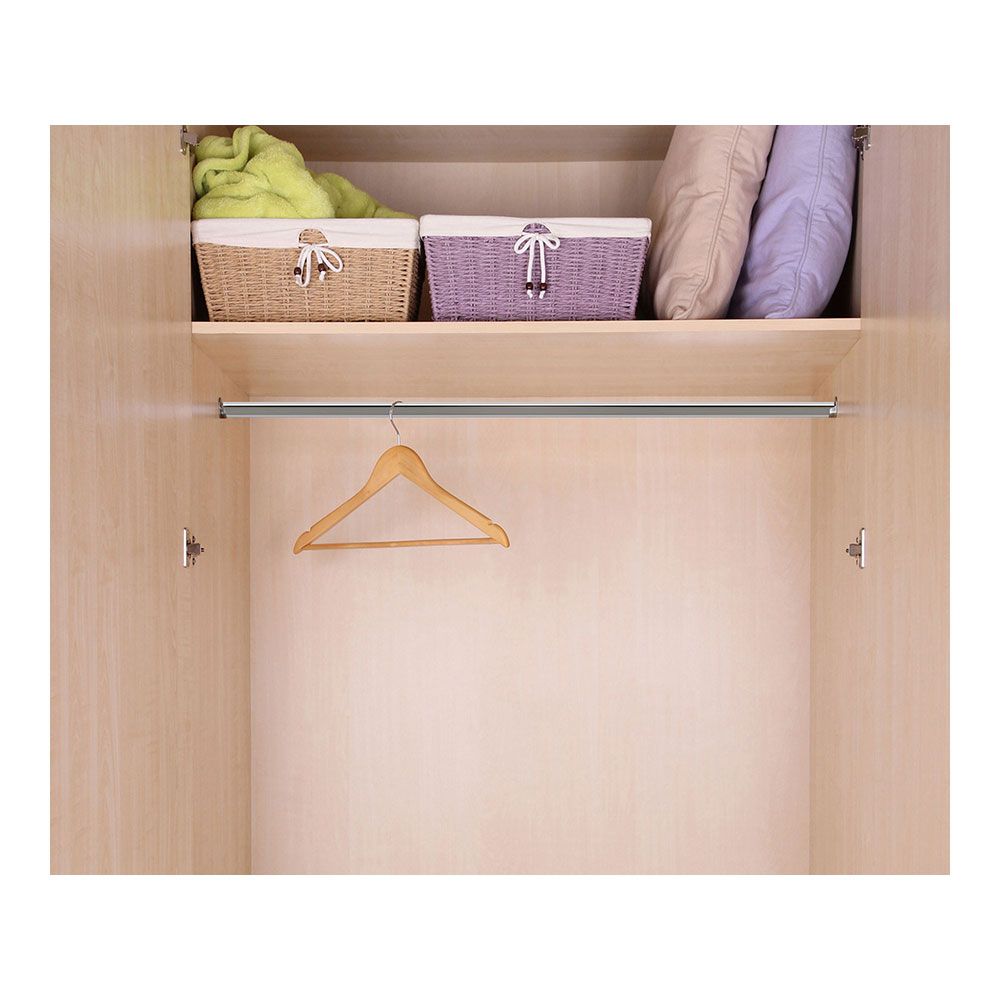 2 unid. SOPORTE ARMARIO ENTRE PAREDES OVALADO CROMADO CINTACOR - STORPLANET gallery 1