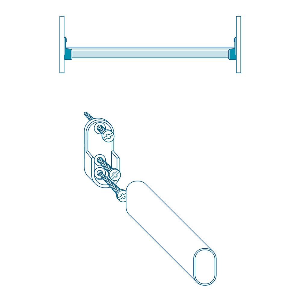 2 unid. SOPORTE ARMARIO ENTRE PAREDES OVALADO CROMADO CINTACOR - STORPLANET gallery 2
