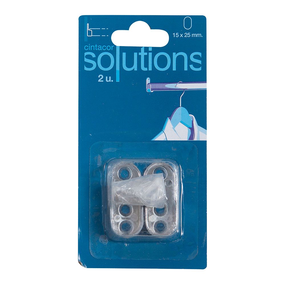 2 unid. SOPORTE ARMARIO ENTRE PAREDES OVALADO CROMADO CINTACOR - STORPLANET gallery 3