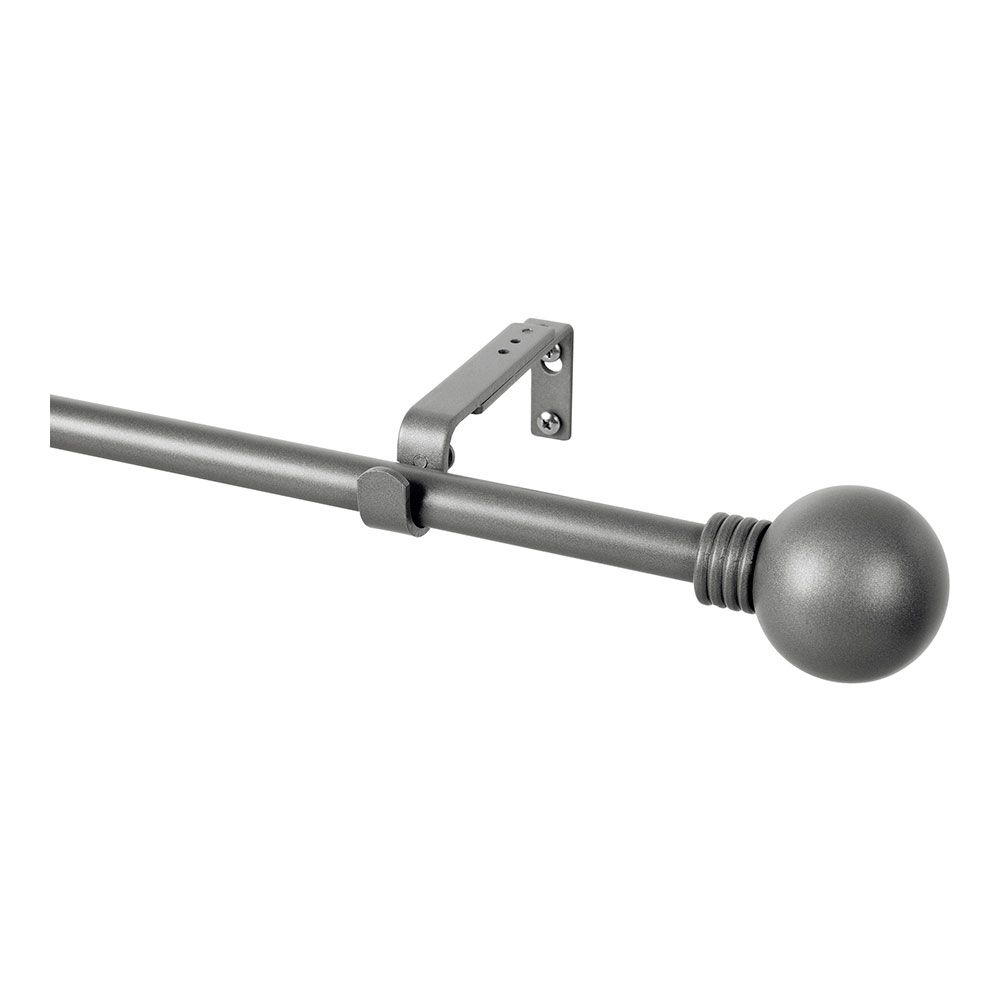 KIT BARRA CORTINA ANILLO PLOMO EXTENSIBLE DE 160 - 300 cm gallery 2