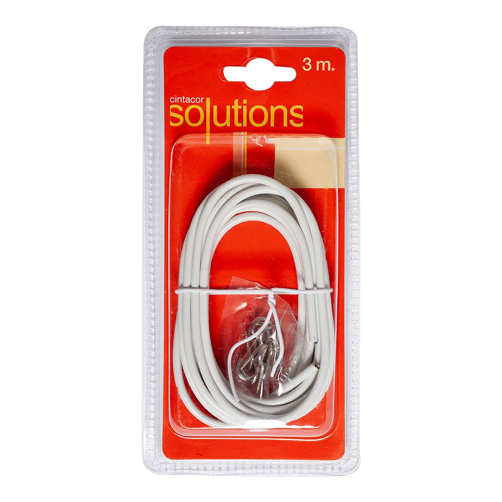CABLE PLASTIFICADO PORTAVISILLO BLANCO 0,4 cm x 3 m gallery 0