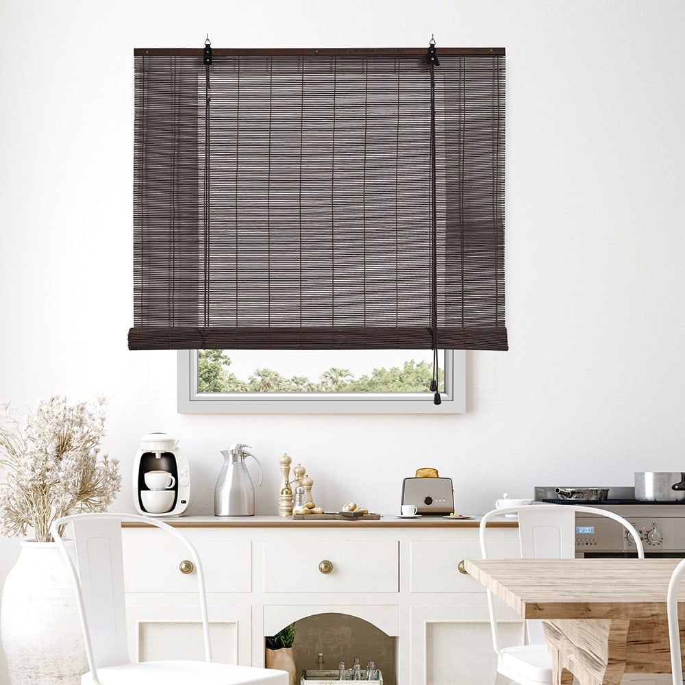 ESTOR ENROLLABLE BAMBÚ OCRE WENGUE 150 x 175 cm gallery 1