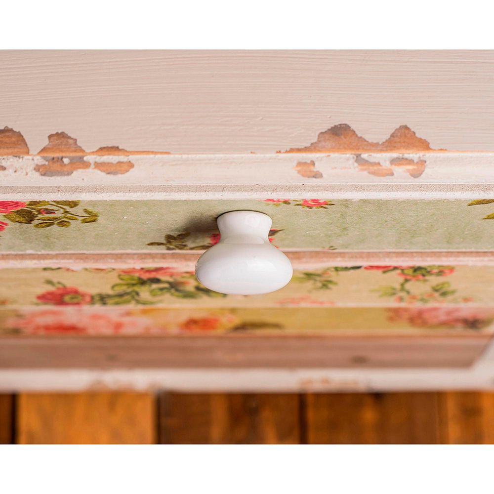 BLISTER CON 4 POMOS REDONDOS PARA MUEBLE FABRICADO EN PORCELANA ACABADO BLANCO MOD .821 Ø35mm REI gallery 3