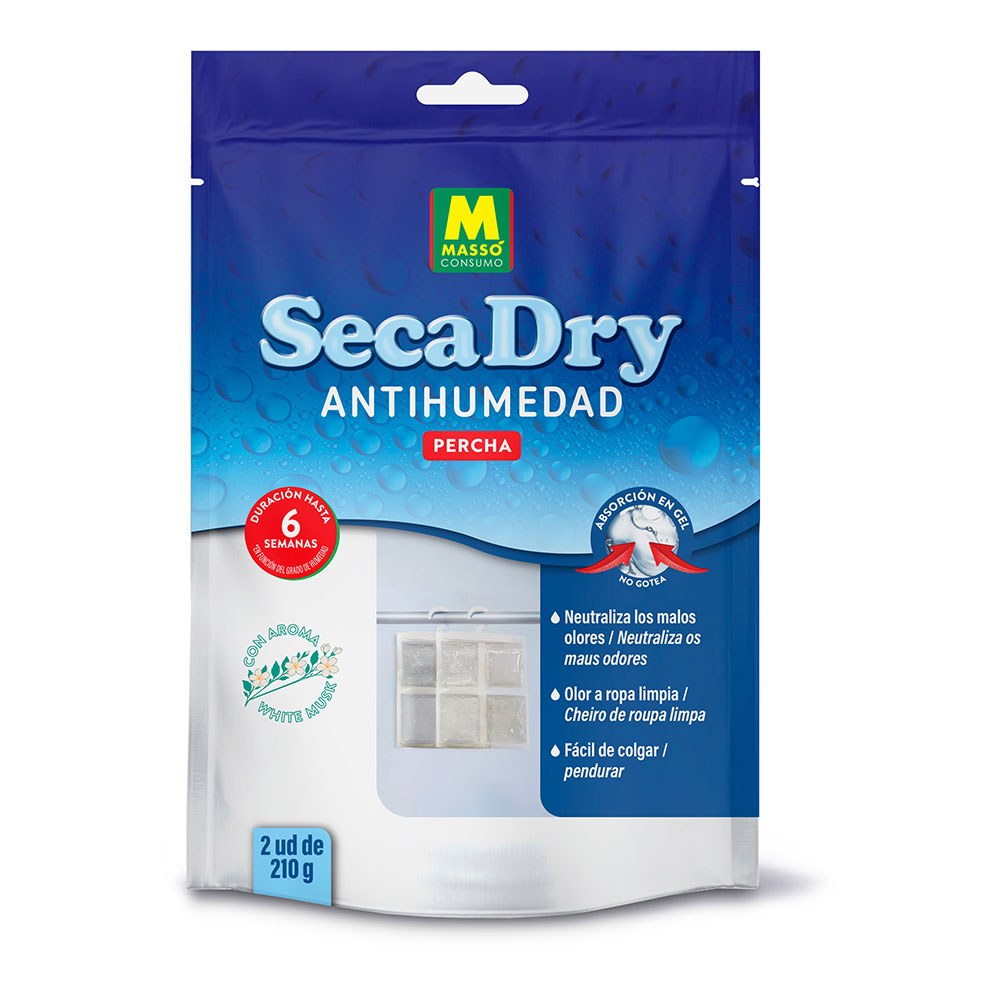 PERCHA ANTIHUMEDAD EN GEL SECADRY, 120 g, 2 uds