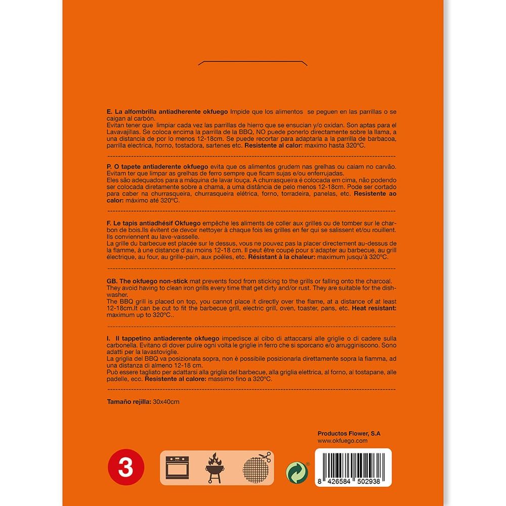 ALFOMBRILLA ANTIADHERENTE PARA BBQ, 3 UNIDADES gallery 0