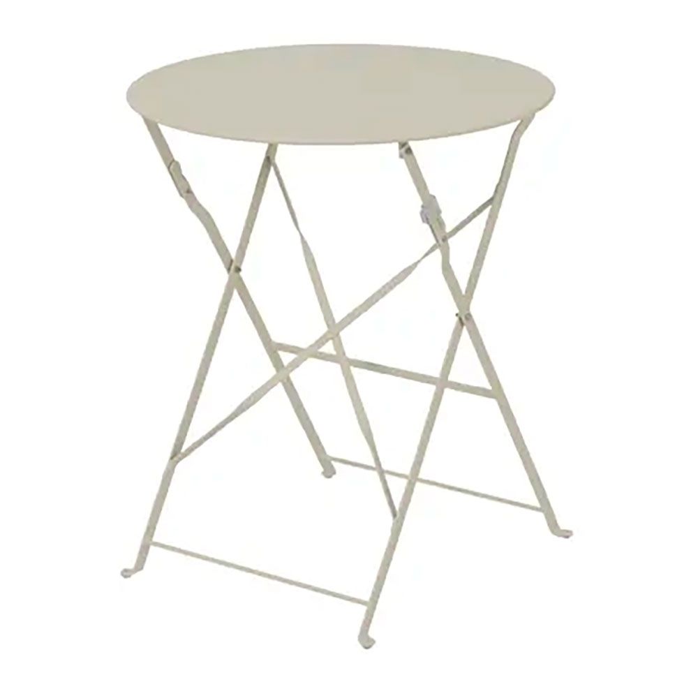 CONJUNTO DE MESA Y 2 SILLAS HELSINGBORG, PLEGABLES, DE ACERO, BLANCO gallery 0