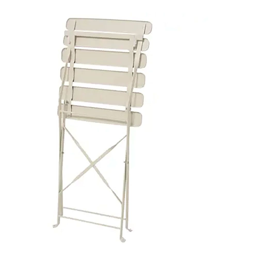 CONJUNTO DE MESA Y 2 SILLAS HELSINGBORG, PLEGABLES, DE ACERO, BLANCO gallery 2