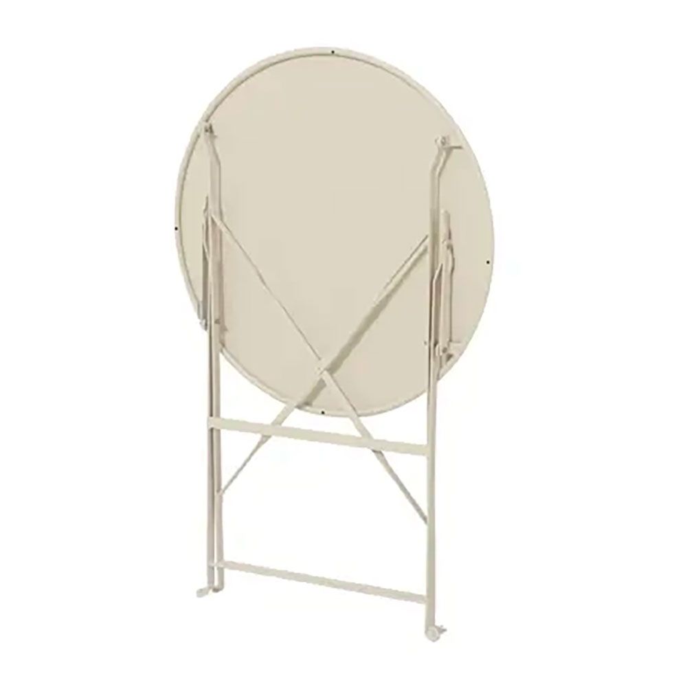 CONJUNTO DE MESA Y 2 SILLAS HELSINGBORG, PLEGABLES, DE ACERO, BLANCO gallery 3