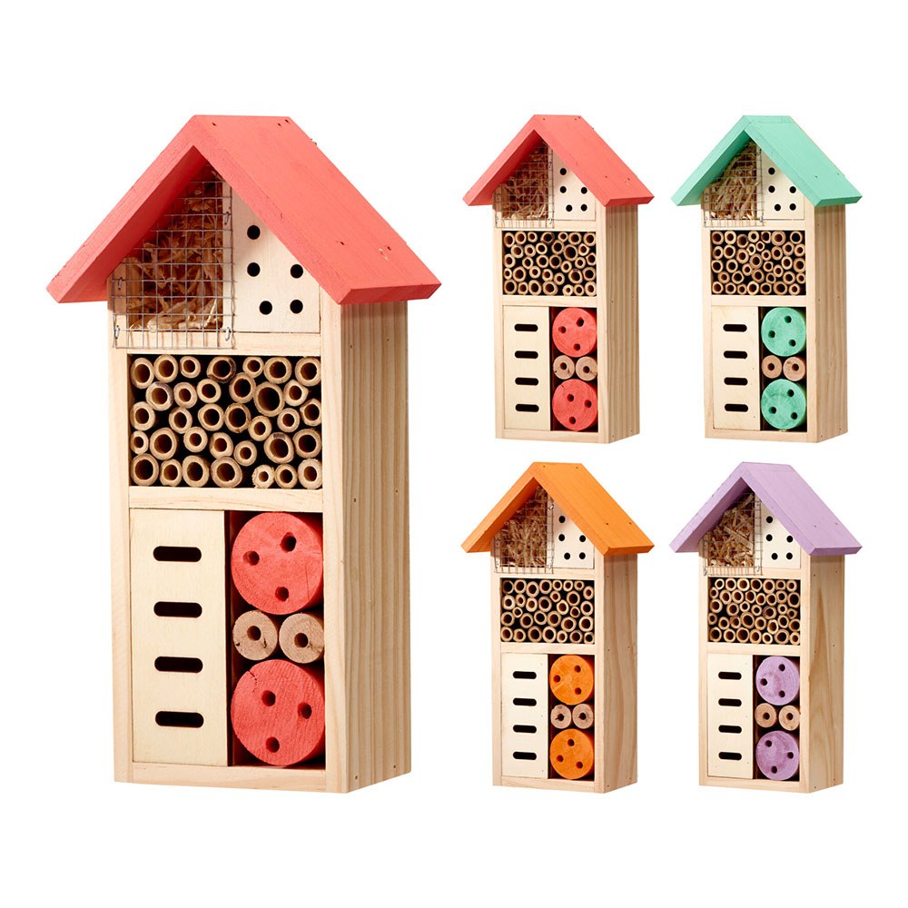 HOTEL PARA INSECTOS, COLORES SURTIDOS, 130 x 85 x 260 mm
