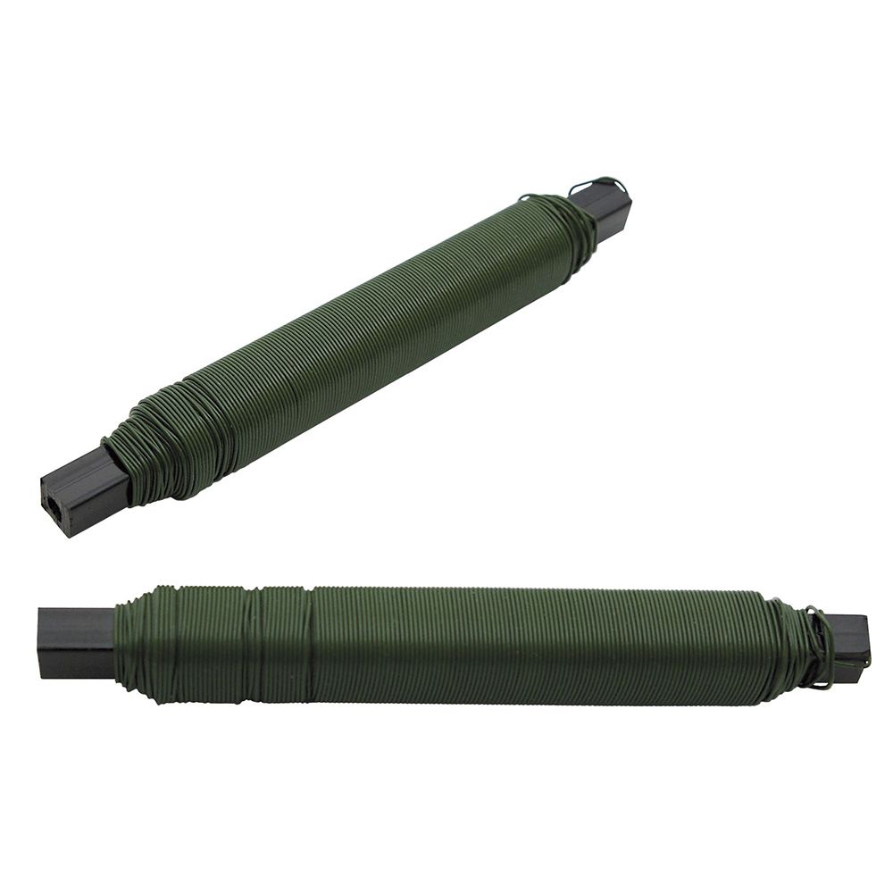 ALAMBRE METÁLICO PLASTIFICADO VERDE, Ø0,7 mm x 40 m, BLÍSTER 2 uds