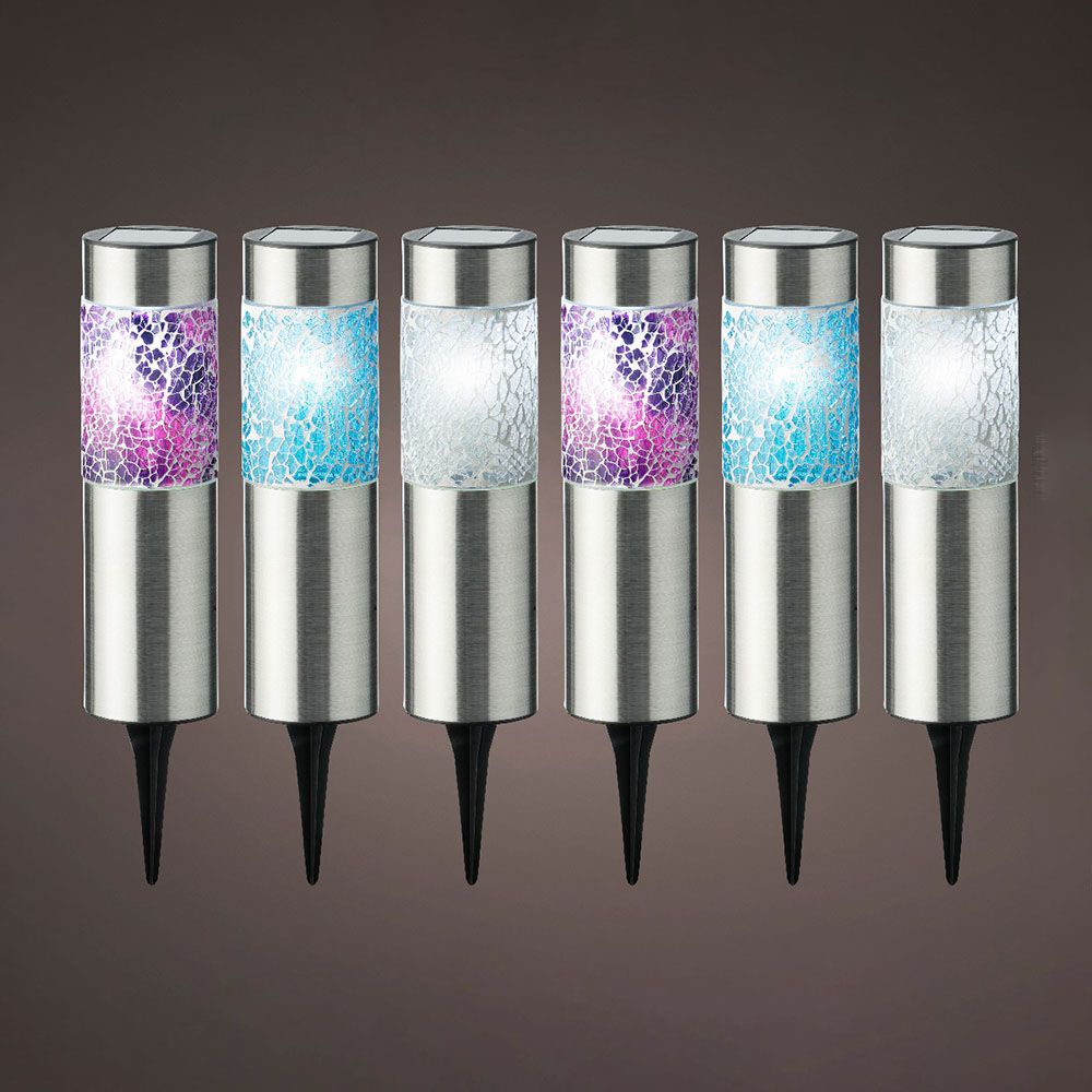 BALIZA SOLAR MODELO GAUDI 22 x 6 cm COLORES SURTIDOS, 6 unidades