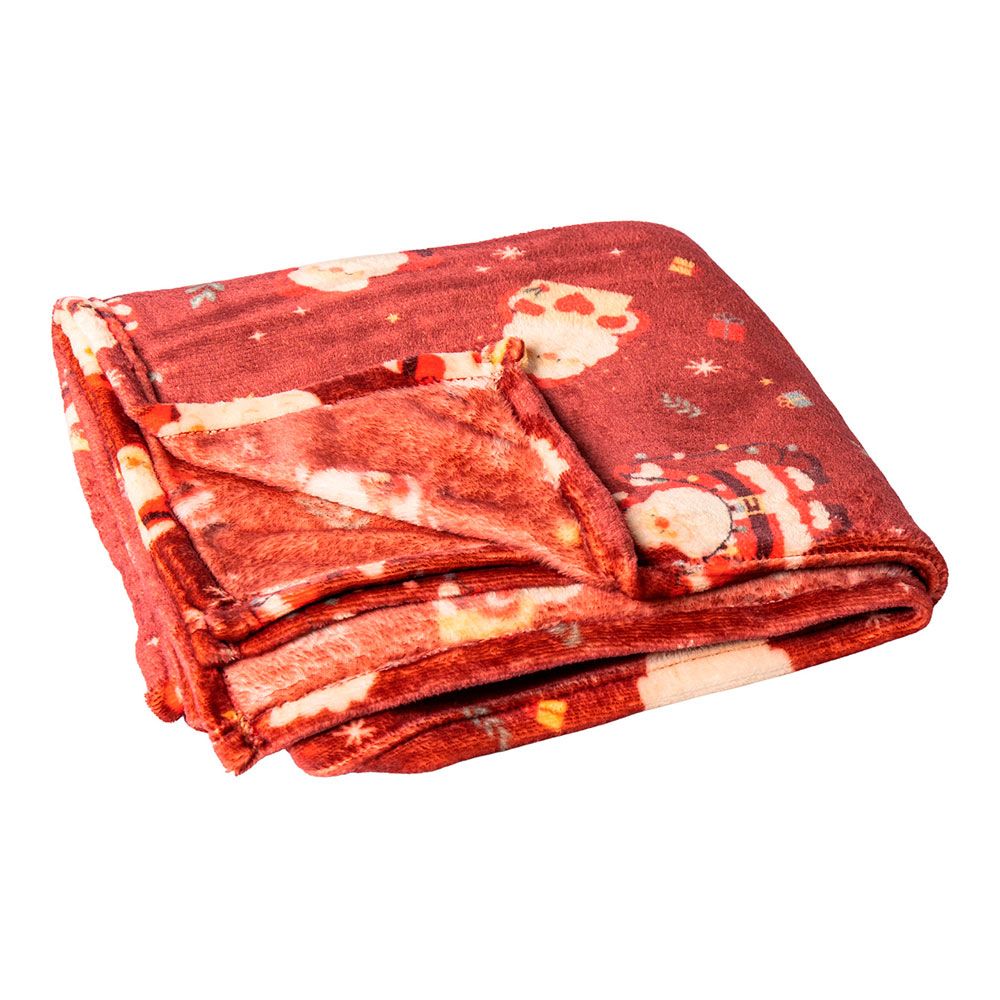 MANTA POLAR NAVIDAD, 120 x 150 cm, PAPA NOEL