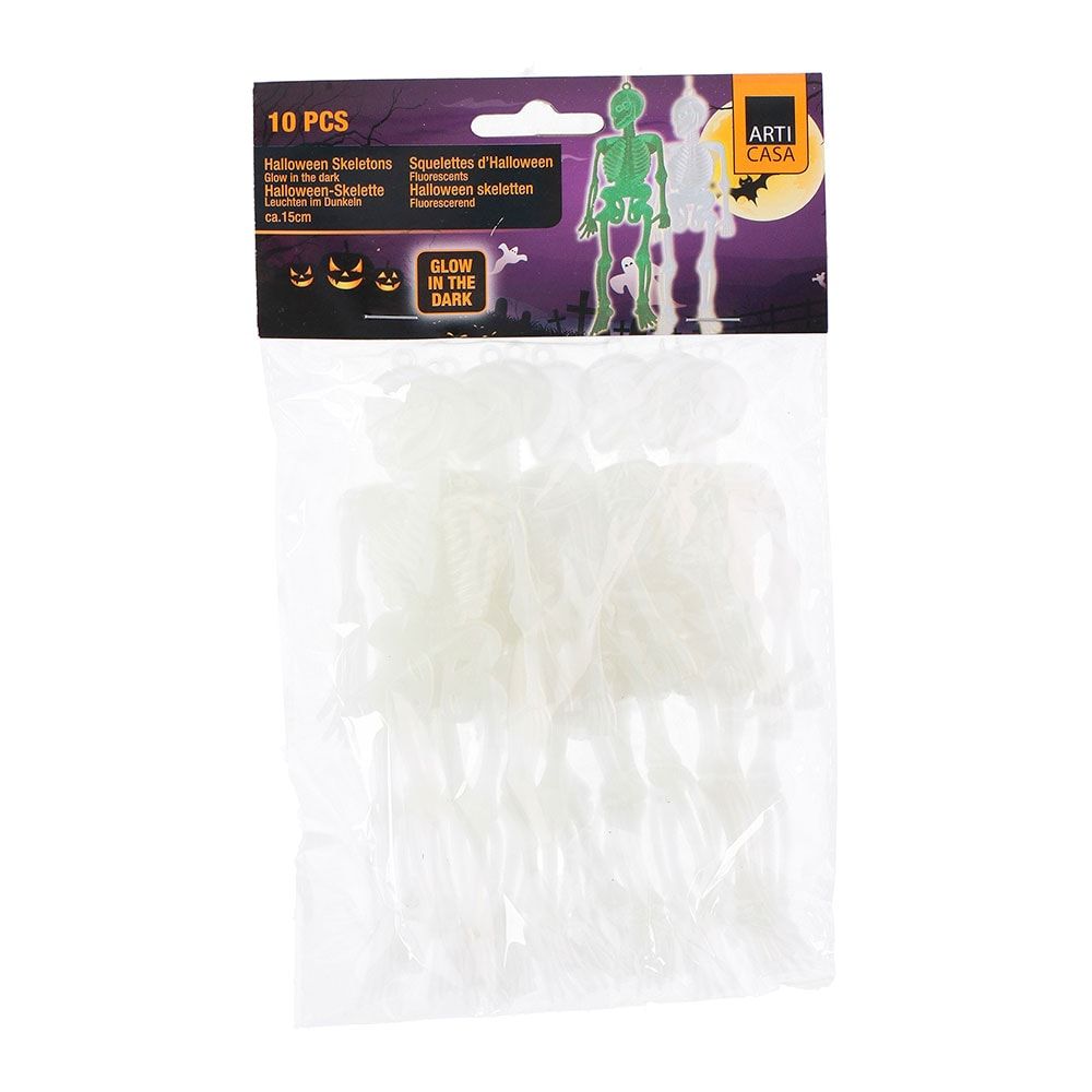 ESQUELETOS HALLOWEEN BRILLAN EN LA OSCURIDAD 15 cm, 10 uds gallery 0