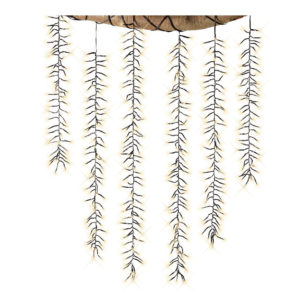 CORTINA CASCADA PARA ÁRBOL, MULTIFUNCIÓN, LUZ CÁLIDA, 480 LEDS, EXTERIOR, 2m gallery 1