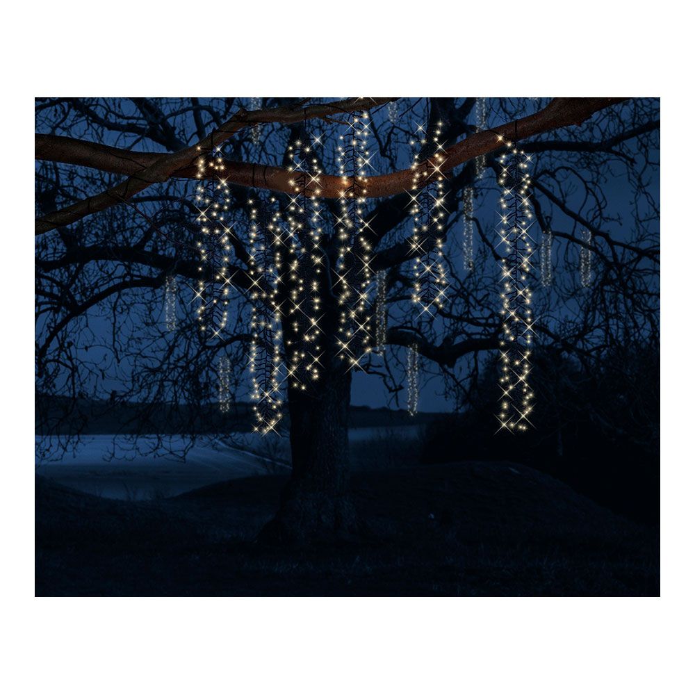 CORTINA CASCADA PARA ÁRBOL, MULTIFUNCIÓN, LUZ CÁLIDA, 480 LEDS, EXTERIOR, 2m gallery 2