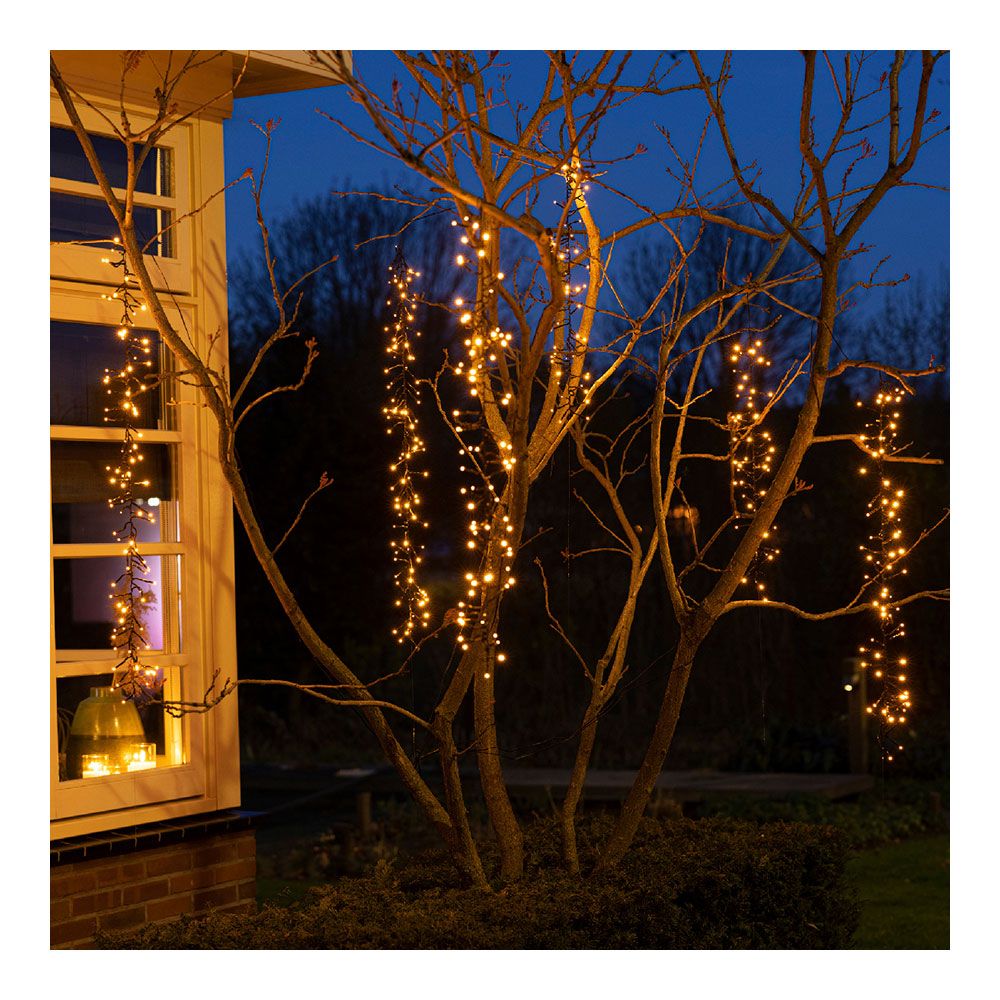 CORTINA CASCADA PARA ÁRBOL, MULTIFUNCIÓN, LUZ CÁLIDA, 480 LEDS, EXTERIOR, 2m gallery 3