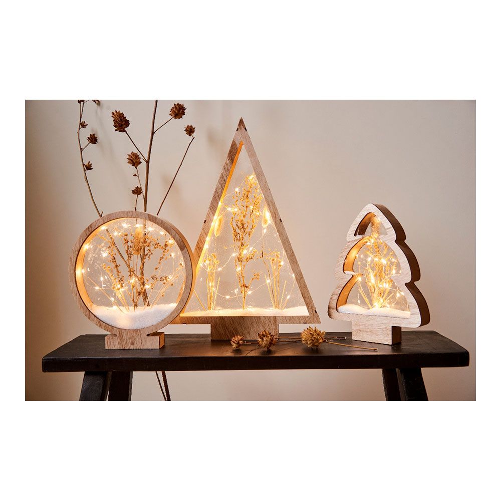 CÍRCULO DE MADERA CON MICROLEDS 25 LEDS - 4,30 x 25 x 27,5 cm gallery 0