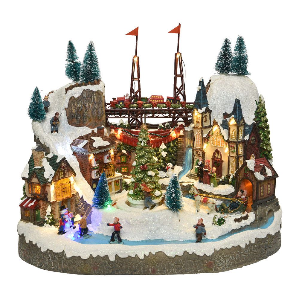 PUEBLO NAVIDEÑO 35,5 x 22 x 30,5 cm