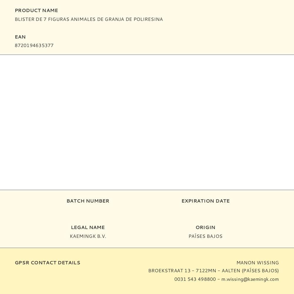 BLISTER DE 7 FIGURAS ANIMALES DE GRANJA DE POLIRESINA gallery 1