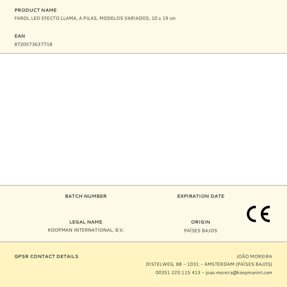 FAROL LED EFECTO LLAMA, A PILAS, MODELOS VARIADOS, 10 x 19 cm gallery 0