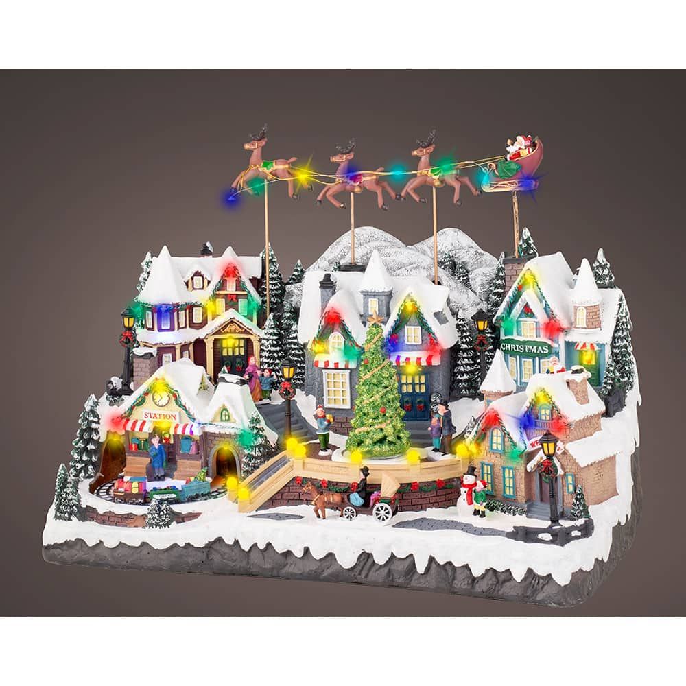 ESCENA NAVIDEÑA CON LED, MOVIMIENTO Y MÚSICA 55 x 37 x 32,5 cm gallery 0