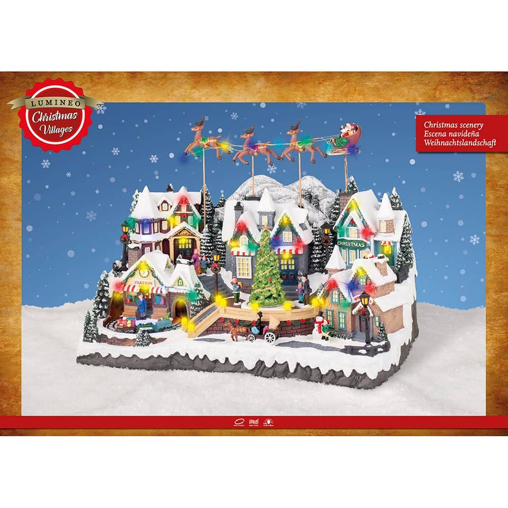 ESCENA NAVIDEÑA CON LED, MOVIMIENTO Y MÚSICA 55 x 37 x 32,5 cm gallery 1