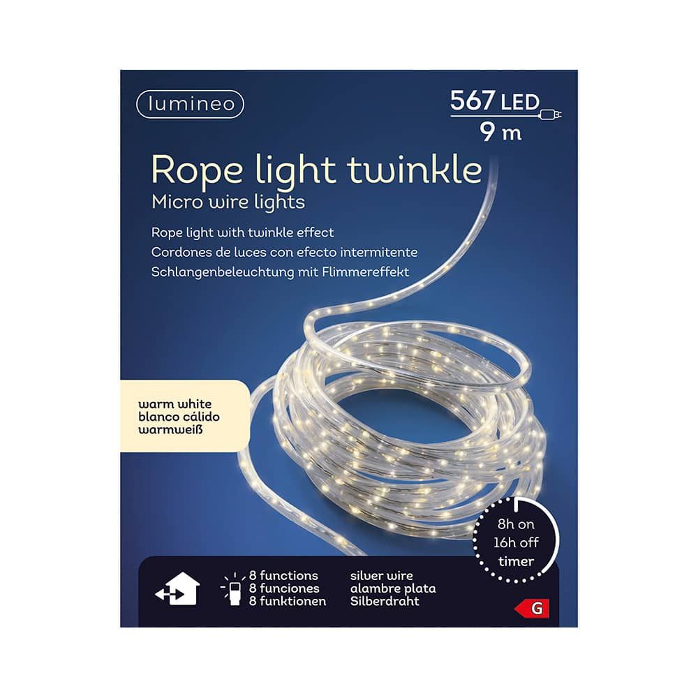 CORDÓN DE LUCES MULTIFUNCIÓN 567 LEDS, LUZ CÁLIDA, EXTERIOR, 9 m gallery 1