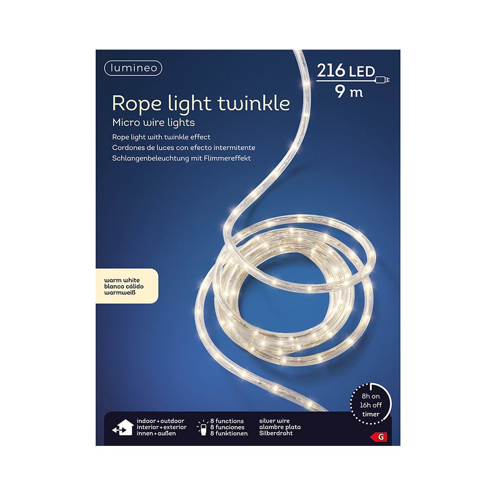CORDON DE LUCES CON EFECTO INTERMITENTE 216 LEDS 9 m gallery 0