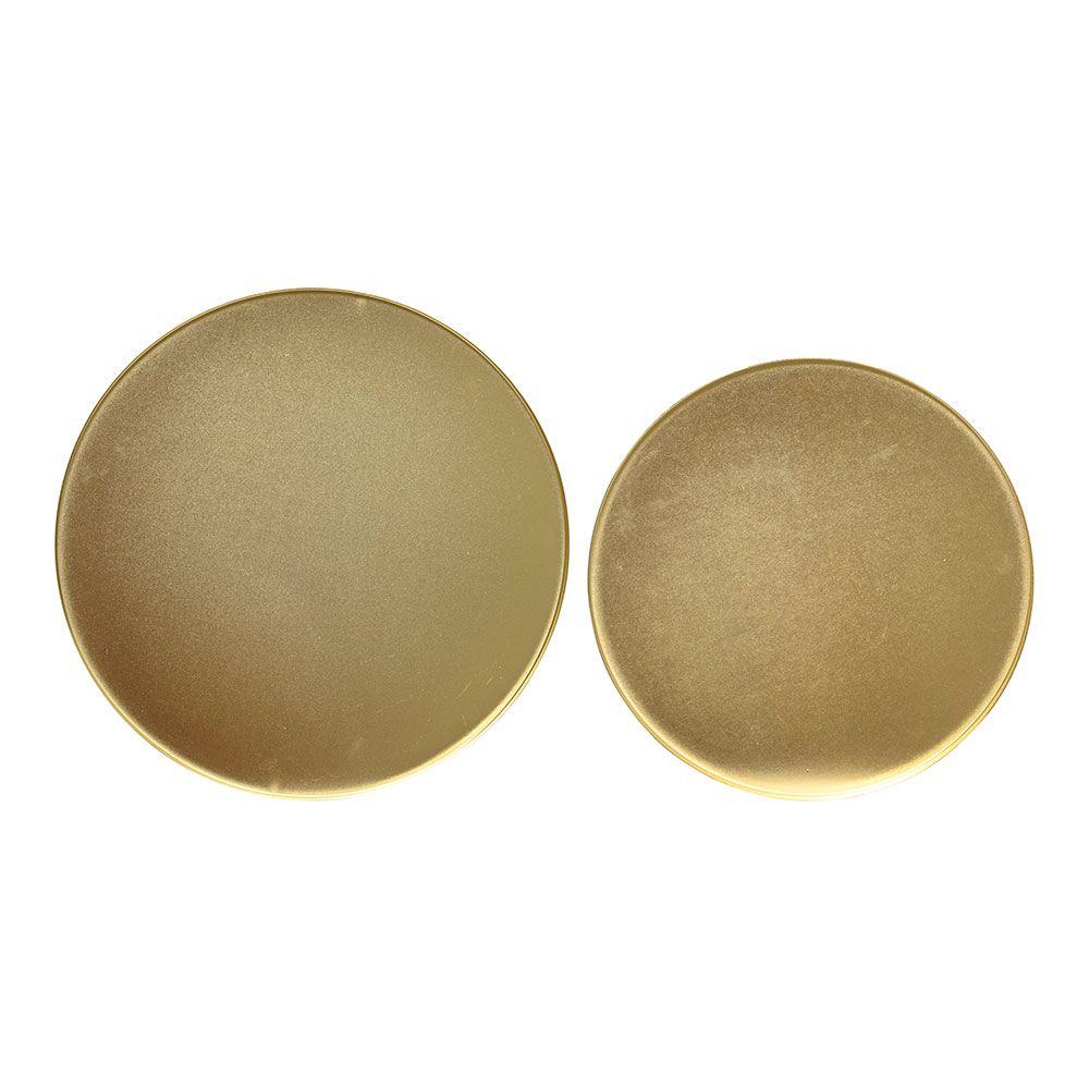 CONJUNTO DE PLATOS HIERRO DORADO Ø35 x 1,5 cm / Ø30 x 1,5 cm gallery 0