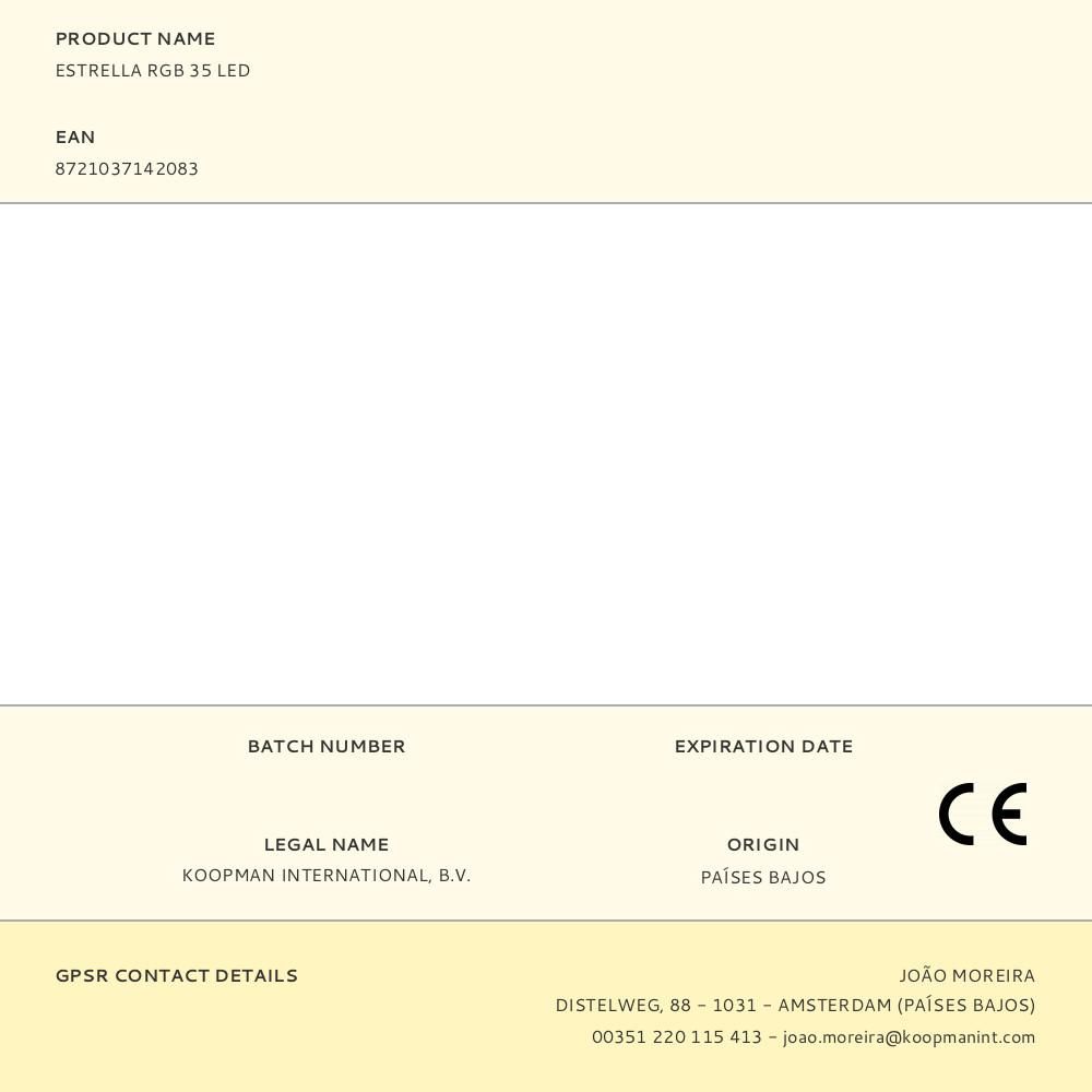 ESTRELLA RGB 35 LEDS, MULTIFUNCIÓN, INTERIOR, 25 x 0,6 x 60 cm gallery 0