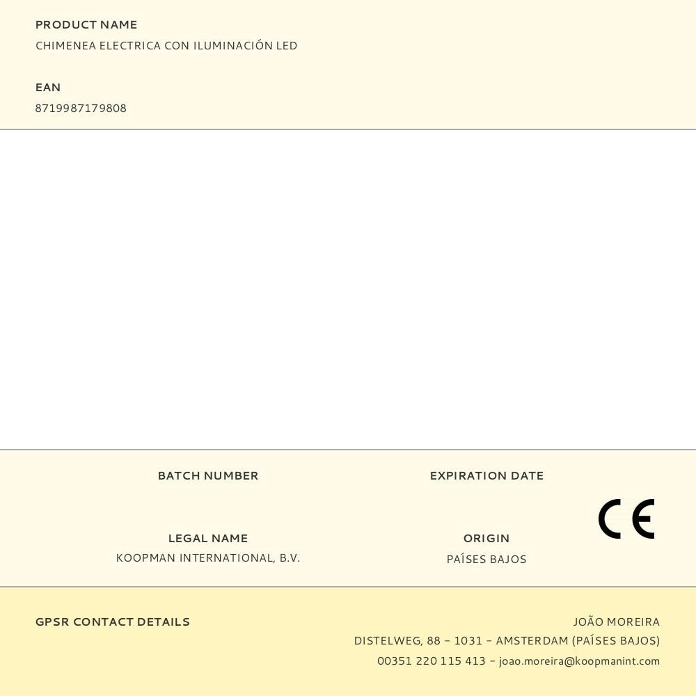 ILUMINACIÓN DECORATIVA CON FORMA DE CHIMENEA DE LED 57 x 10 x 25 cm gallery 1