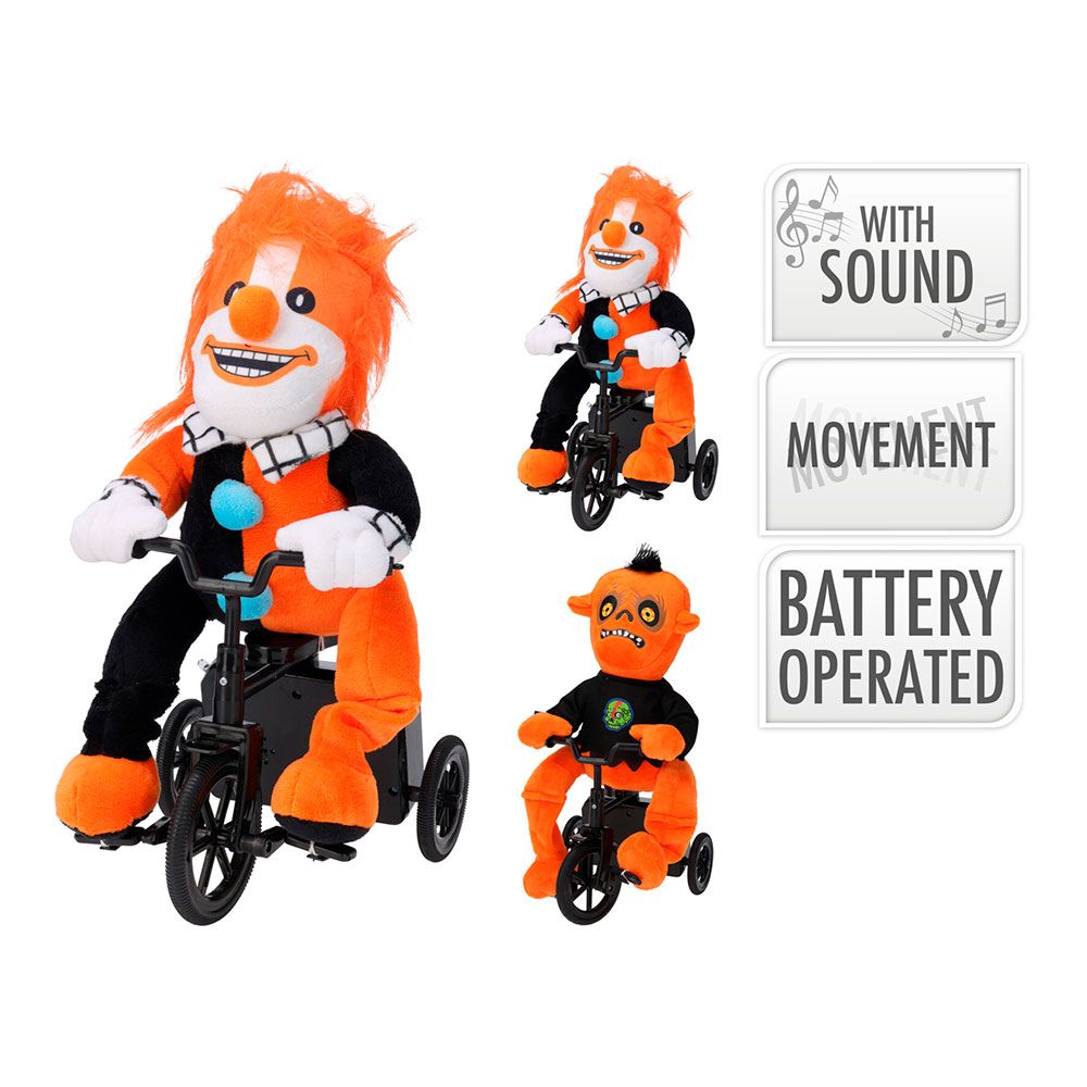 FIGURA DE HALLOWEEN EN BICICLETA, MODELOS VARIADOS, 33 cm