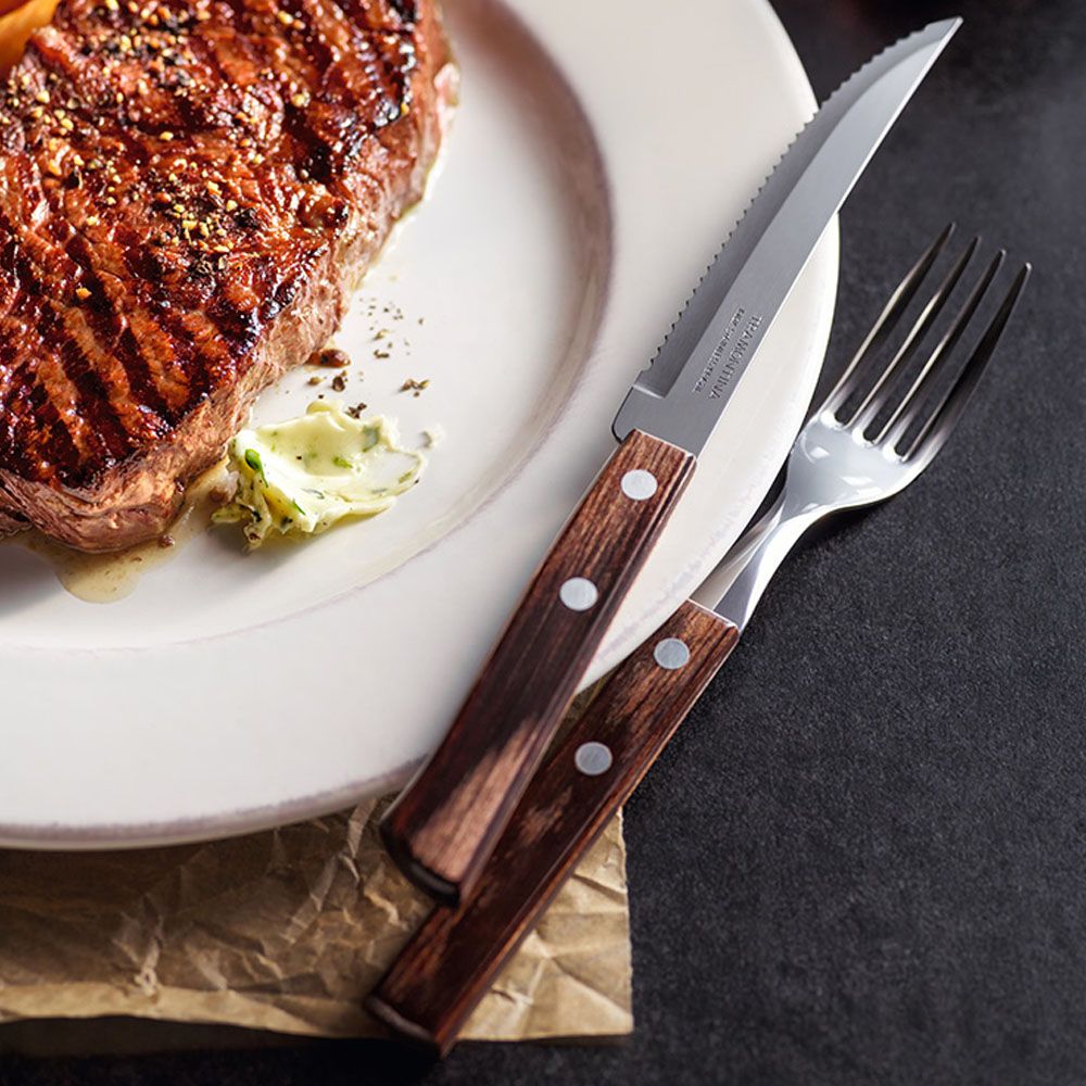 TENEDOR DE MESA POLYWOOD CASTAÑO EXPOSITOR 60 uds gallery 1