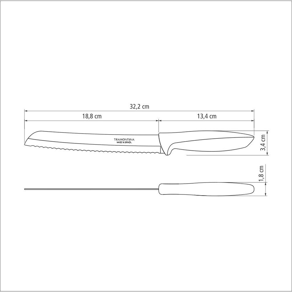 CUCHILLO PANERO PLENUS NEGRO 200 mm gallery 2