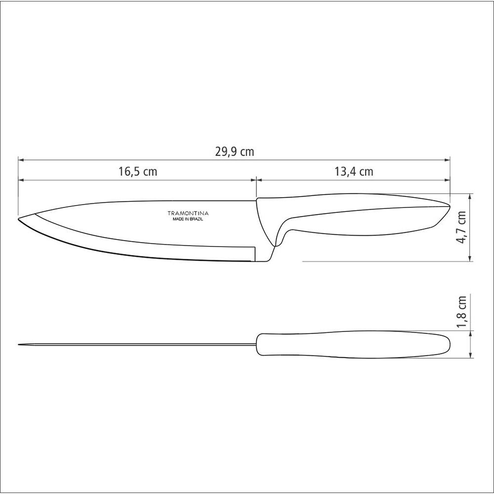 CUCHILLO CHEF PLENUS NEGRO 180 mm gallery 2