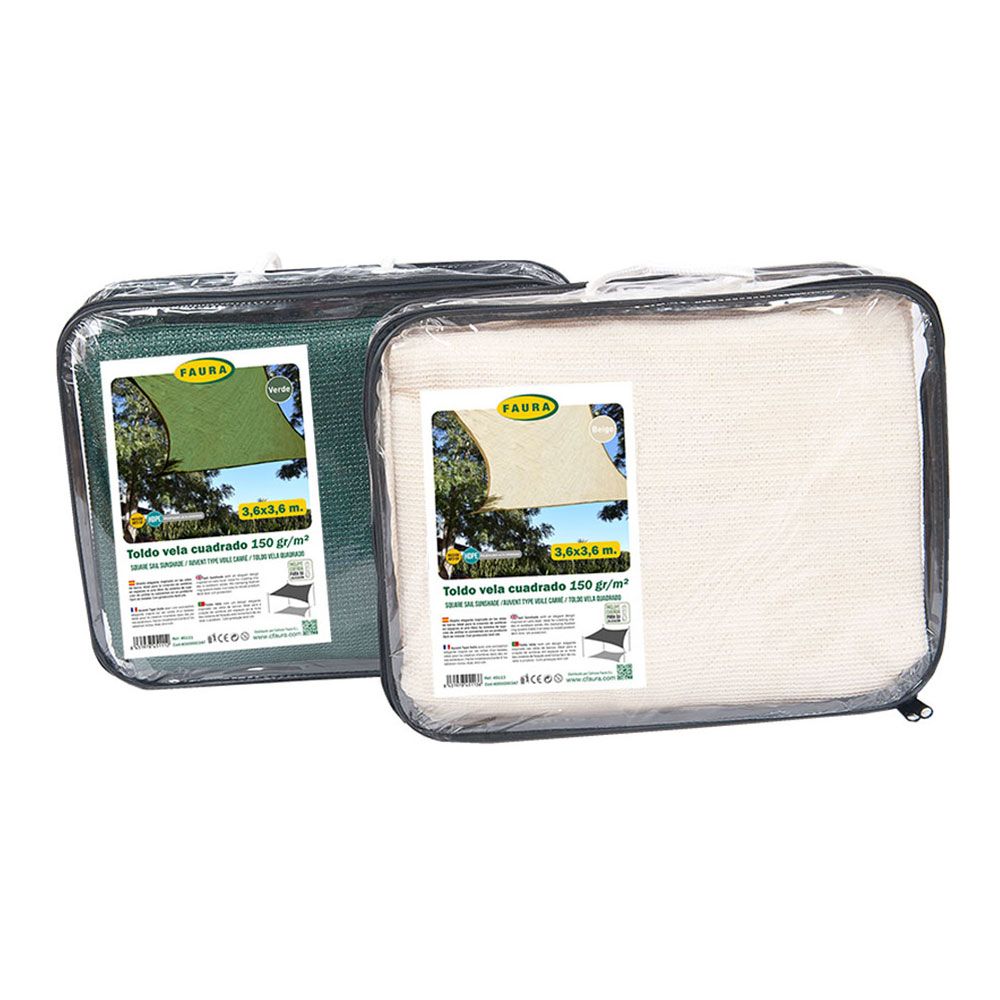 TOLDO VELA CUADRADO VERDE 3,6 x 3,6 m gallery 0