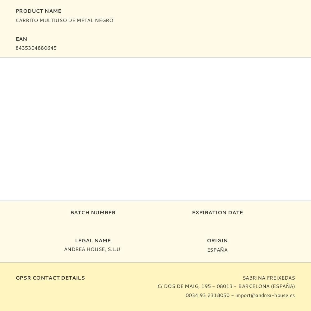 CARRITO MULTIUSO DE METAL NEGRO gallery 0