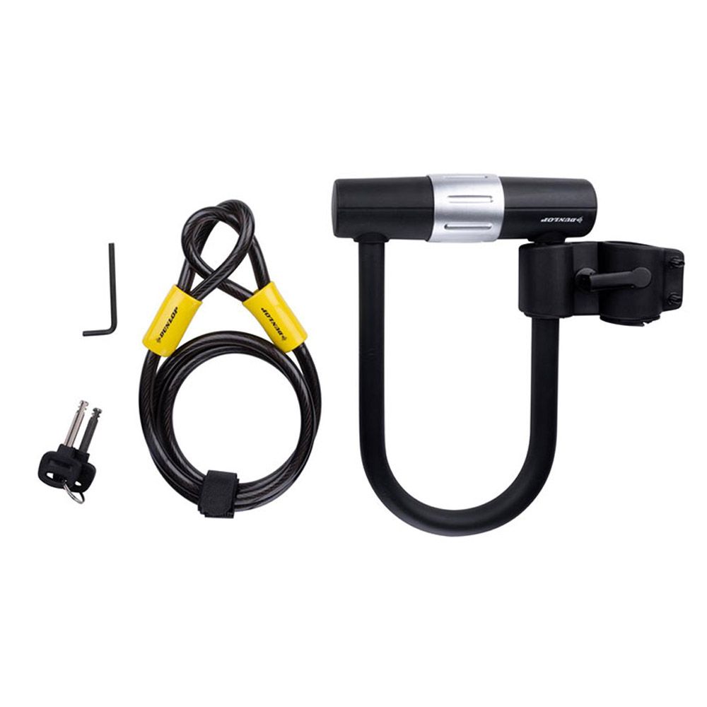 CANDADO U CON CABLE Y SOPORTE DUNLOP gallery 0