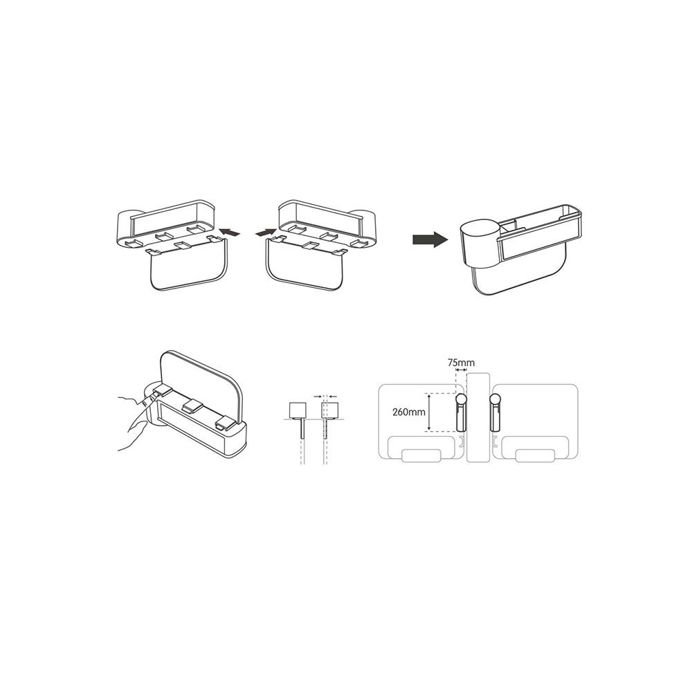 ORGANIZADOR DE ESPACIO ENTRE ASIENTOS DE AUTOMÓVIL DUNLOP gallery 1