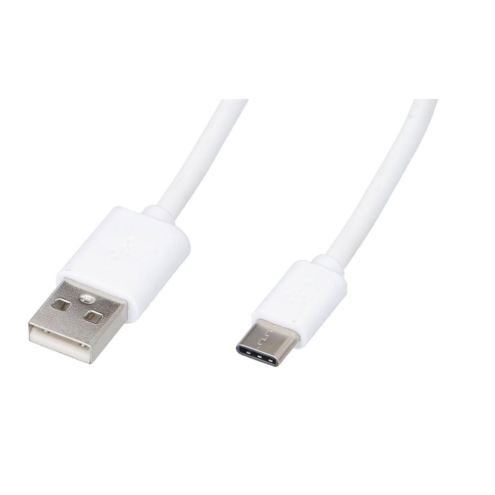 CABLE USB-A A USB-C 1,2 m BLANCO