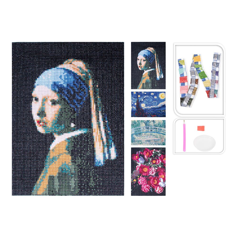 MANUALIDAD DE DIAMANTES DE PLÁSTICO, VARIOS MODELOS DE VIEJOS MAESTROS, 492100230, BASICS