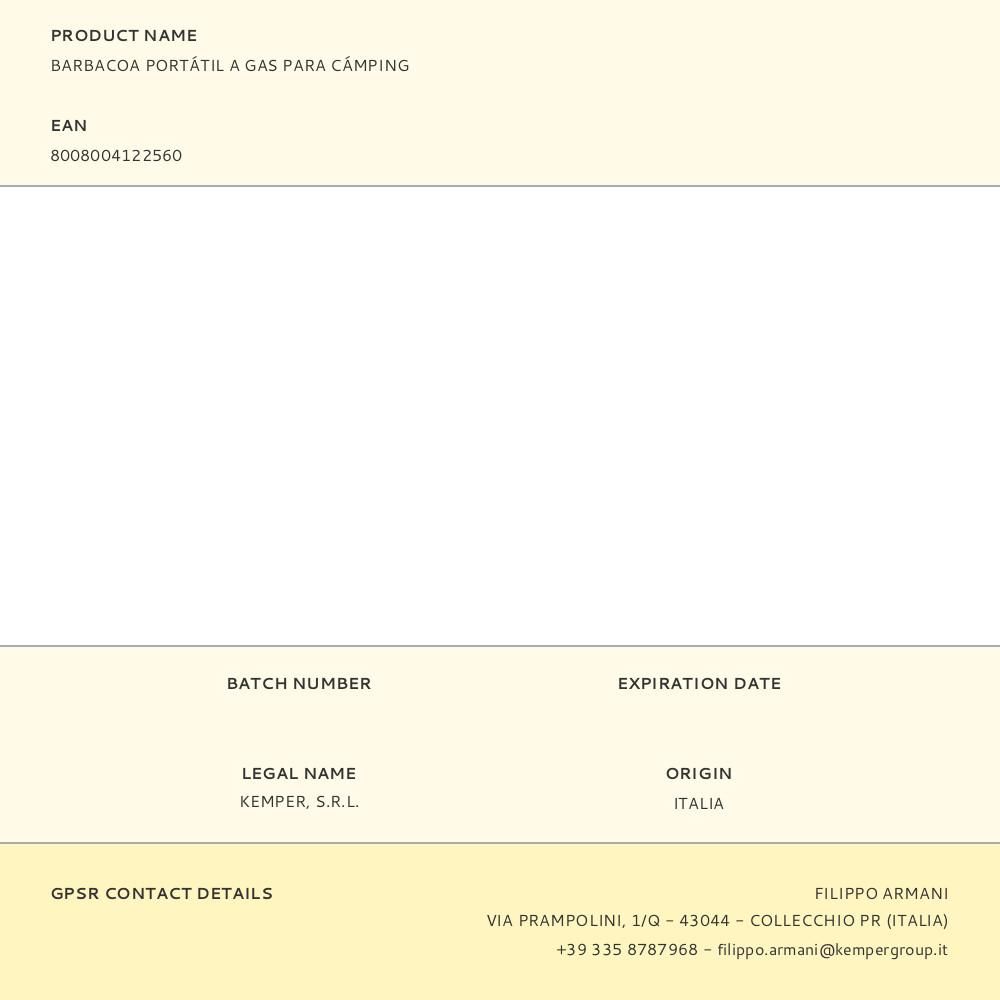 BARBACOA PORTÁTIL A GAS PARA CÁMPING gallery 2